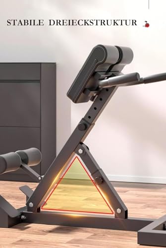 Heavy - Duty Hyperextension Roman Chair: 5 - Level Adjustable Incline, Rücken/Ab/Gesäß Workouts, 330lbs Kapazität Home Gym Equipment