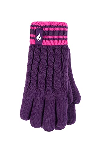 HEAT HOLDERS Girls Gloves Bright Pink/Magenta/Age 7-104