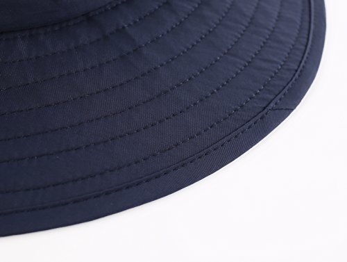 Home Prefer Mens Outback Safari Hat Upf50+ Sun Hat Large Fishing Cap Neck Flap Bucket Hat Navy Blue #TOP6