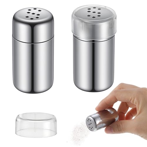 Elegaperma 2pcs Lunch Box Salt and Pepper Shakers, Metal Mini Salt Shaker