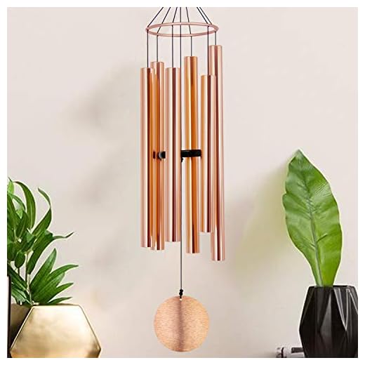 Wind Chimes Outdoor Large Deep Tone, 45 Inch Memorial Wind Chimes with 6 Aluminum Tubes Tuned Soothing -Sympathy Wind Chimes Unique for Mother, Daughter - Keep for Your Patio, Porch, Yard Décor