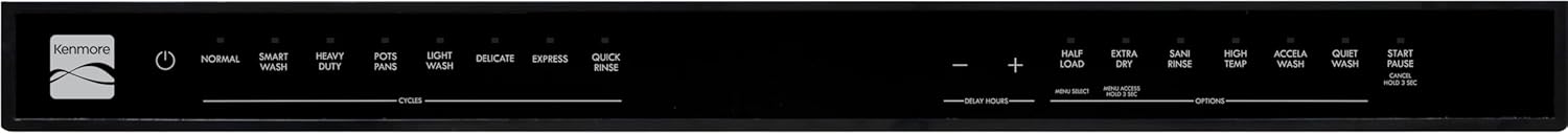 Kenmore 24" Built-in Stainless Steel Tub Dishwasher EasyFlex 3rd, SmartWash, UltraWash, TurboDry, MoreSpace Plus Adjustable Rack, Energy Star Certified, White image 10 of 12 B0CFPQLGRY