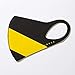 LOOKA | Protective Fashion Face Mask | High Quality | Breathable | Washable and Reusable | Yellow Prism Black (Large)
