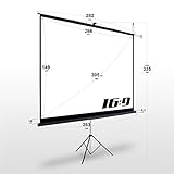 ESMART Stativ Leinwand MISATI | Gesamtbreite 283 cm | Darstellungsfläche 266 x 149 cm | Bildformat 16:9 - 2