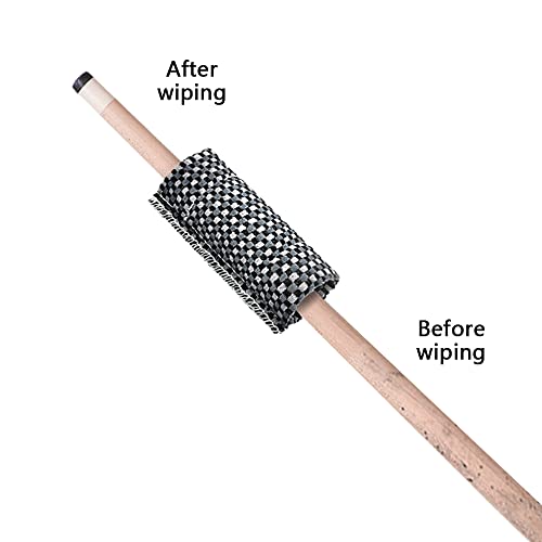 4Pcs Pool Cue Cleaner Slicker Towel Burnisher Shaft Cloth Set (Black) #TOP5