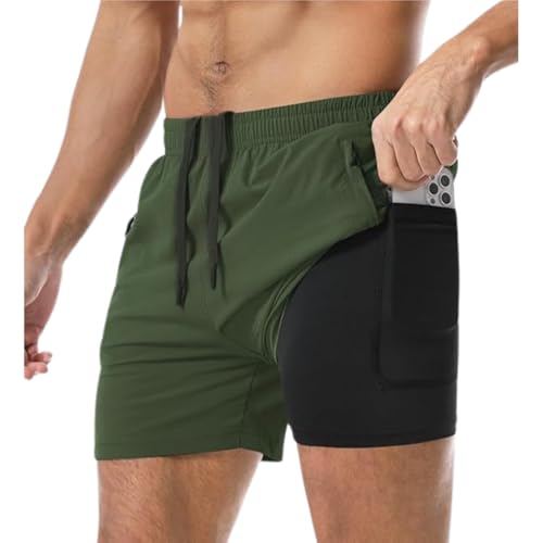 Bermuda Shorts 2 Em 1 Masculino Academia Dryfit Treino