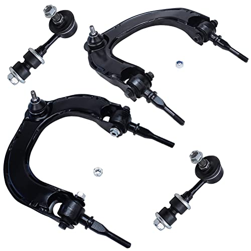 Image of Detroit Axle - Front Control Arms Kit for Hyundai Sonata XG350 Kia Optima Amanti Magentis, 2 Upper Control Arms and Ball Joint Assembly 2 Sway Bar Links Replacement