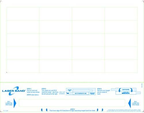 8-1/2" x 11" Adult Band w/Clear Laminate & Labels (Carton of 1000)