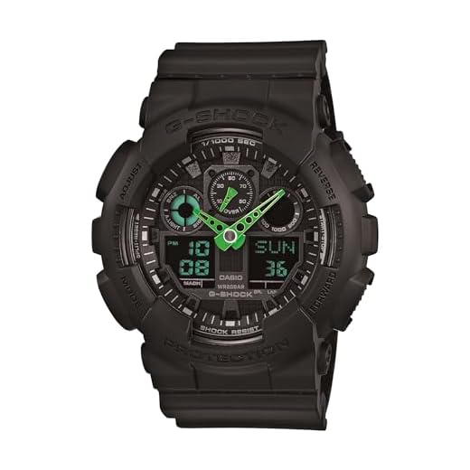 Casio Men's G-Shock Quartz Sport Watch with Resin Strap, Black, 29.4 (Model: GA-100C-1A3CR)