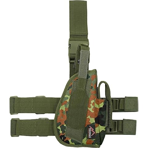 Pistolenholster Tiefzieholster Links und Rechts Farbe Flecktarn Größe Links Cover
