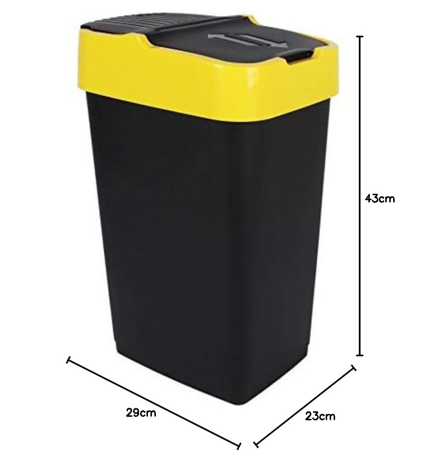 Pattumiera Bagno Rotonda Apertura A Pedale 5 Litri Nero/Bambu' Soft
