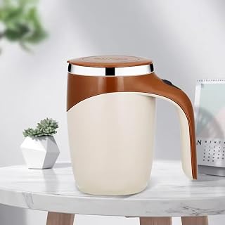 Self-Stirring Automatic Coffee Mug Magnetic Mixing Mug with Lid Stainless Steel for Coffee Milk Hot Cocoa Protein Shakes Easy to Clean Portable Travel Mug for H