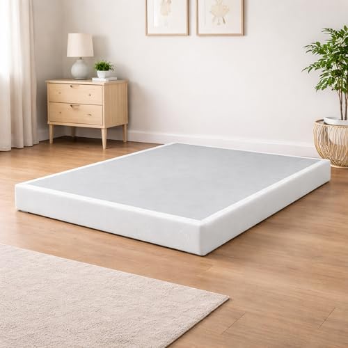 Panana 9 Inch Box Spring for Full Size Bed Strong Wood Frame Heavy Duty Metal Mattress Foundation with Fabric Cover High Profile Easy Assembly