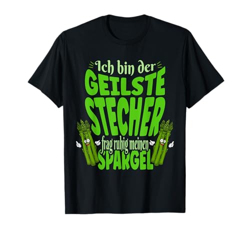 Spargel Feld Erntehilfe Spargelschneider Verkäufer T-Shirt