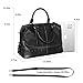 HESHE Black Purses for Women Shoulder Bag Tote Bag Top Handle Handbags Zippered Closure Large Designer Crossbody Bag (Black)