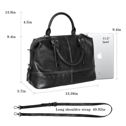 Image of HESHE Leather Tote Bag Shoulder Purses for Women Satchel Crossbody Handbags