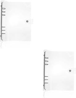 TEHAUX 2 Peças De Pvc Conta Livro Fichário Protetores De Anel Redondo Anel Vista Fichário Capa De Caderno Fichário De Bolso Fichário Fichário Mini Fichário Redondo Fichário Gerente De