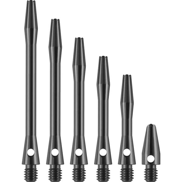 DESIGNA DARTS Personalised Aluminium Shafts | Custom Metal Dart Stems | 1 Set of 3 Stems, Micro 12.5mm, Gun Metal (S0103)
