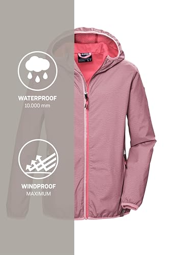 killtec Mädchen Funktionsjacke/Regenjacke mit Kapuze KOS 138 GRLS JCKT, rosenholz, 140, 42988-000