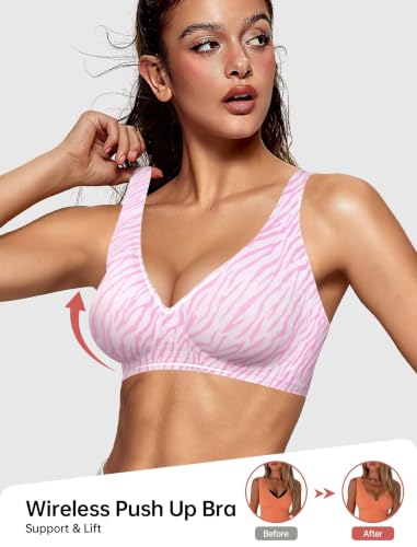 Image of Vertvie Wireless Jelly Bras Push Up Plunge Seamless Supportive