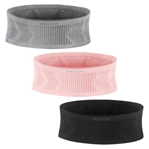 ランニングポーチ 揺れない ウエストポーチ 男女兼用 大容量 ペットボトル収納可能 マラソン ウエストバッグ スマホポーチ ジョギング 腹巻 ランニング 防犯 伸縮 薄い スマホ ウエスト (グレー, M)