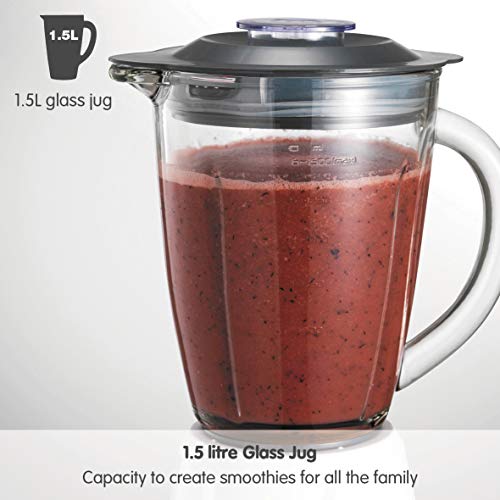 Morphy Richards 403053 Glass Jug Blender 1.5L Delicious Smoothies, White - Image 4