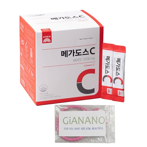 GIANANO Korean Powder Vitamin Stick Individually Packaged Powder Stick for Korean Vitamin C 3 000mg (100 Packets 300g)