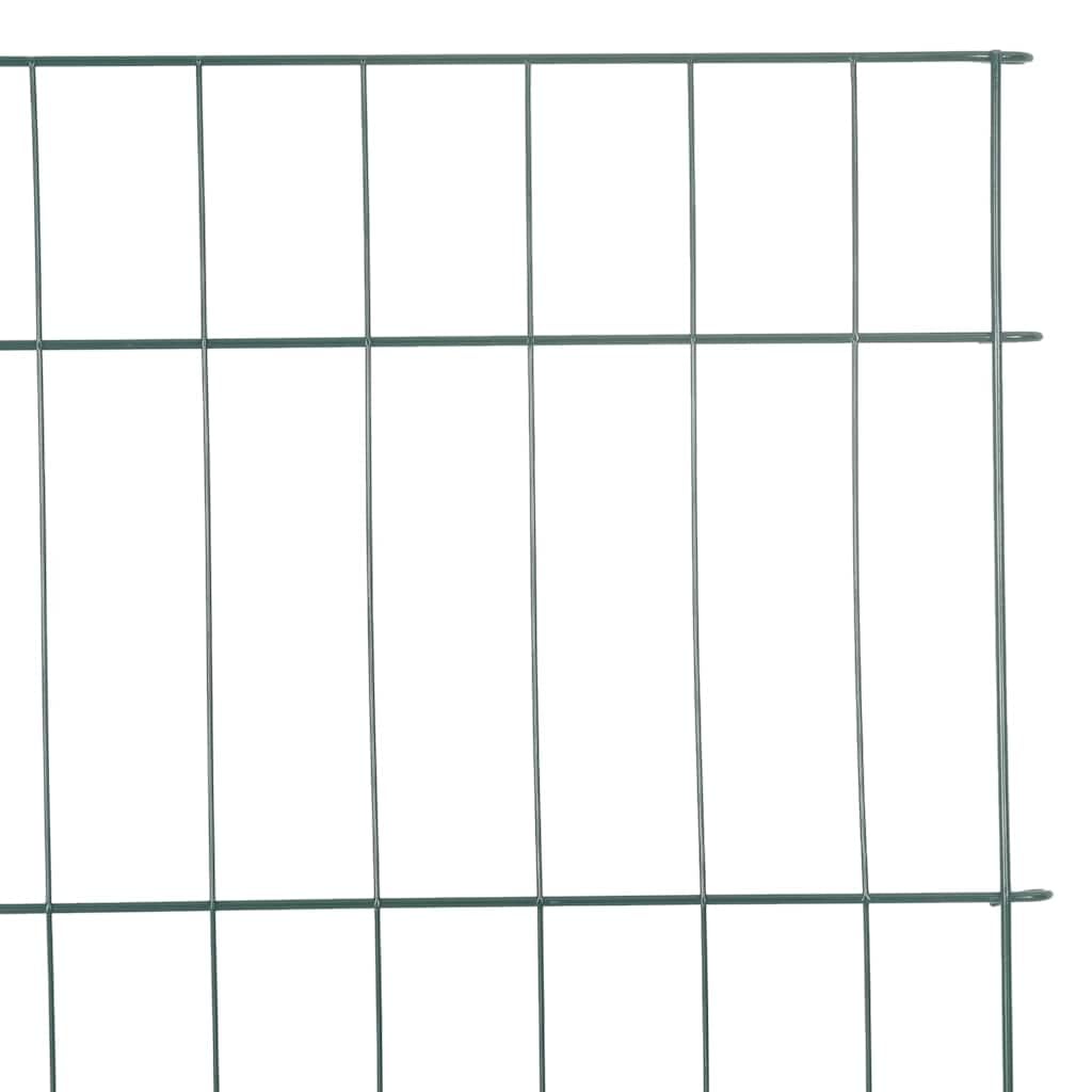 Set di 8 recinzioni per stagno, verde, 50 x 80 cm, in acciaio, design moderno, robusto e durevole, per giardini, terrazze e balconi
