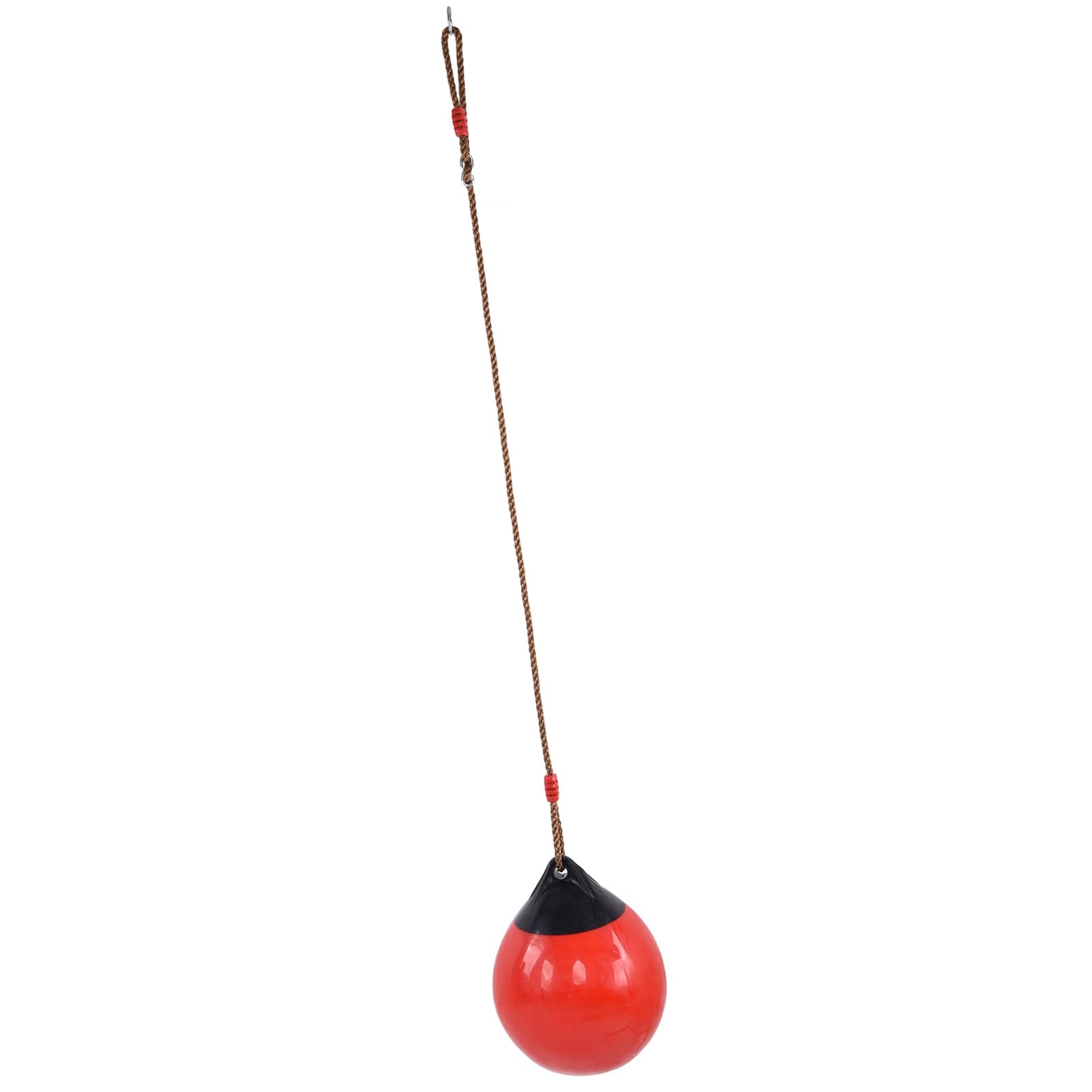 Altalena Gonfiabile con Palla 29 Cm Rossa con Catena in Corda, Sedia Sospesa Rotonda in Plastica per Giochi da Giardino per Interni Ed Esterni Bambini
