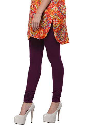 Image of Frenchtrendz Women's Cotton Spandex Stretchable Mid Rise Slim Fit Churidar Leggings Pull On