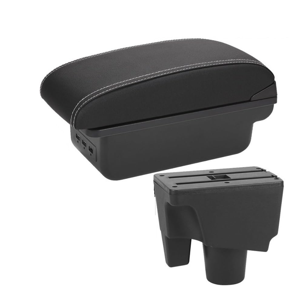 Aierdeyp B3 Black White 3Usb Car Armrest Box For Toyota For Prius C For Aqua