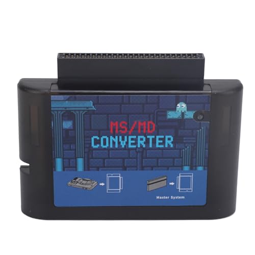 Image of Gugxiom Game Card Converter for Retron 5 /3 /2, Mega Drive & Genesis, MS to MD Adapter for Classic Gaming & Retro Console (Black Transparent)