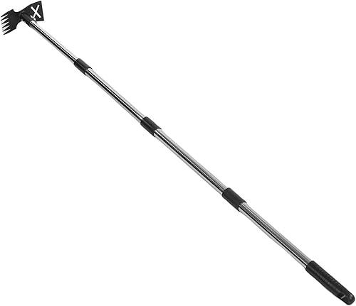 ASHATA Weed Puller, 1.5m Long Handle Weed Remover Tool, Dandelion Removal Tool, Manual Weeder Remover Tool 2 in 1 and 6 Claws, Stand Up Garden Weed