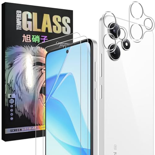 対応 Xiaomi Redmi 12 5G ガラスフイルム【2+2 枚セット-国産旭硝子】 redmi 12 ガラスフィルム 2枚 + レンズ保護フィルム 2枚 シャオミ レッドミー 12 液晶 保護フィルム 強化ガラス 【 硬度9H 耐衝撃 飛散防止 超