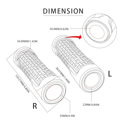 Tapones de extremo para manillar 7/8'' 22mm compatibles con Ducati Monster 796 950 7