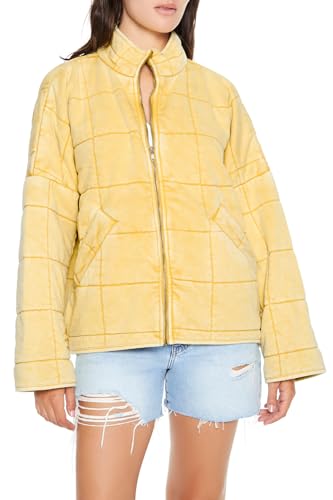 Forever 21 Golden Haze Quilted Zip-Up Jacket for Small Adventures - Image 2