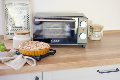 Steba Mini Backofen mit 9 Liter Volumen, Ober- und Unterhitze, Pizzatiefe bis Ø 22 cm, 2 Einschubebenen, KB M9