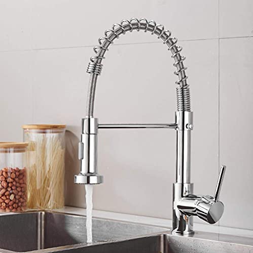 Robinet de cuisine extractible pour stopper les éclaboussures et laver les grands plats
