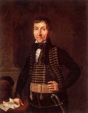 Portrait de a Nobleman 1822 Janos Rombauer Peinture à l'huile pour habiller un mur vide