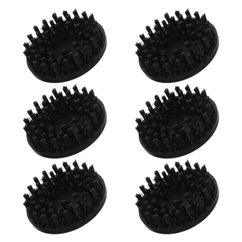 UKCOCO 6 Cabezales de Cepillo para Limpiador a Vapor 3 Pulgadas 6 Piezas 8 Orificios Cerdas para Limpieza de Azulejos y Superficies Duras Accesorios para Baño y Cocina Kit para