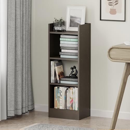 Image of Lukzer 3 Layer Engineered Wood Multipurpose Rack Bookshelf Storage Organizer Stand (MR-010 /Wenge /80x33x22cm) - Modern Wenge Bookshelf Storage for Home Organization