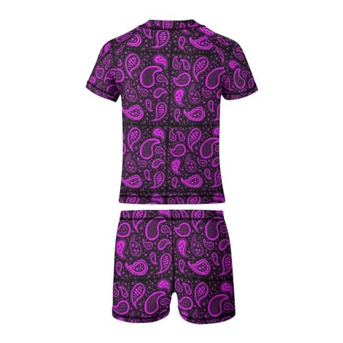 Paisley PurpleChildren's Swimsuits Boys Two Piece Suit7-9Y（120cm）3