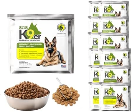 SOS Food Lab Emergency Dog Food Ration (12 Pack, 8 Oz Each) - Pet...