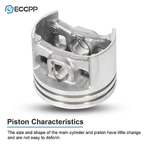 ECCPP 40mm Cylinder Head Piston Kit WT Gasket Oil Seal fit for Stihl 020 020T MS200 MS200T Replaces 1129 020 1202 Piston Pin Rings Circlip Chainsaw Parts New