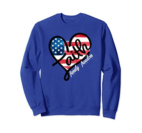 Faith Heart American Flag Sudadera
