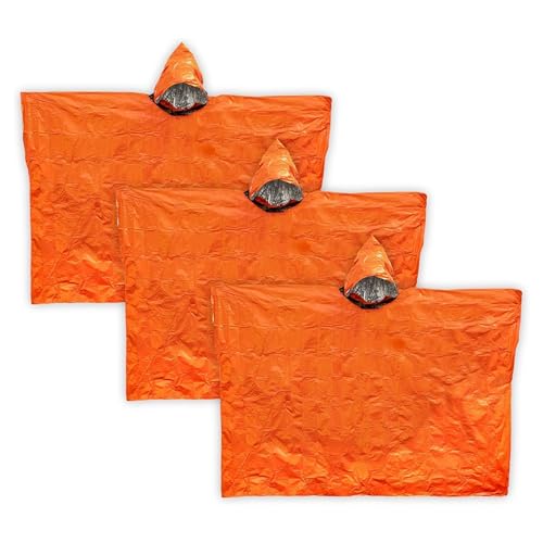 Image of Sol Survive Outdoors Longer S.O.L. Heat Reflective Waterproof Poncho (3 Pack)