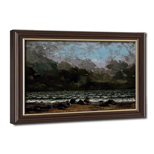 Tableau de maître The Sea Gustave Courbet toile tendue avec cadre mural