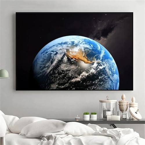 Peinture sur toile galaxie 70x90 cm prête à suspendre pour habiller un grand mur vide