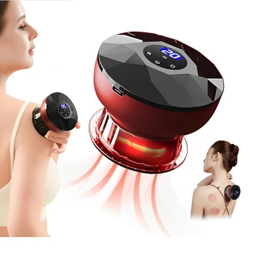 Afenau 3-in-1 Electric Cupping Therapy Massager Machine, Rechargeable Gua Sha Electric Vacuum Cupping Massager with 3 Suction Modes