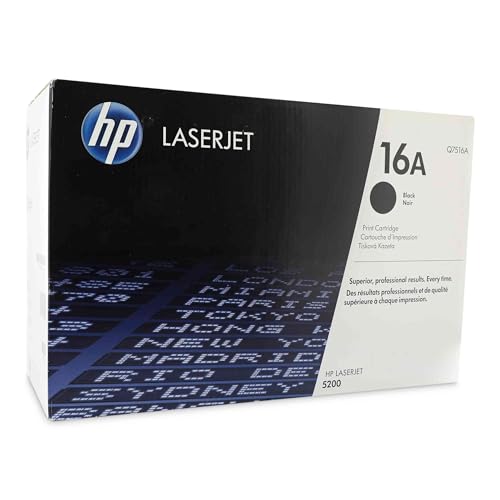 Cartouche Q7516A 16A noir pour ne plus manquer d'encre lors des tirages de 12000 pages de bureau